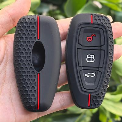 Car Key Pack For Ford St Line Fiesta Focus Mondeo Ecosport Kuga Edge Escape Metallic Silicone Car Key Fob Case Accessories