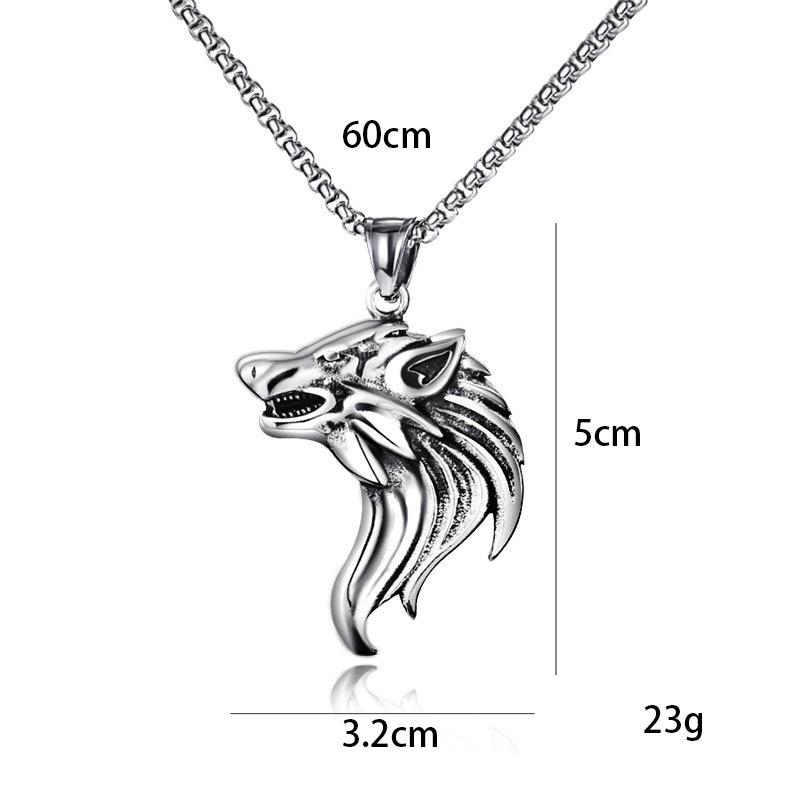 Hiphop Men'S Jewelry Pendant Viking Wolf Jewelry Pendant Necklace