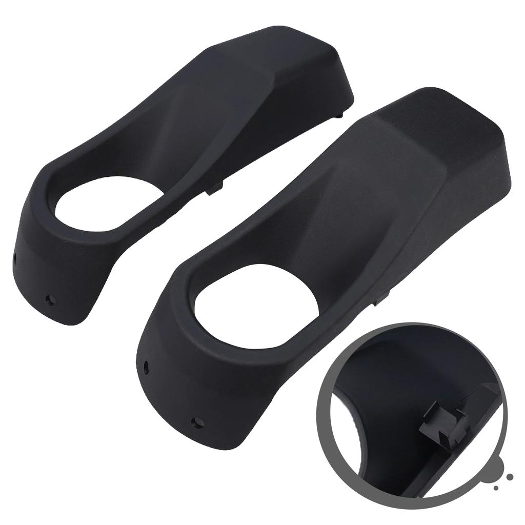 High Quality Car Accessories Car Light Cover Light Cap 1 Pair ABS Black Fog Lamp Bezel Fog Light Front Bumper For JEEP