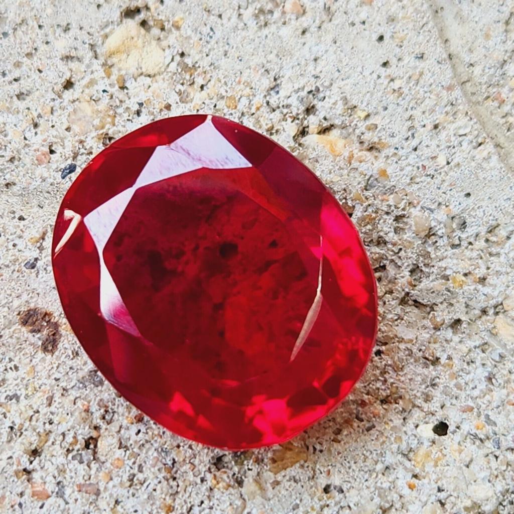 39.00 Ct Natural Mozambique Red Ruby Oval Cut Certified Loose Gemstone