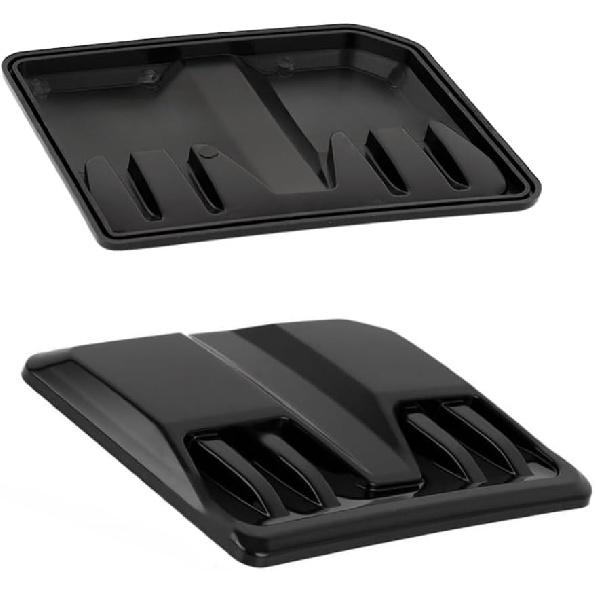 2PCS Universal Car Decorative Air Intake Trim Cover,Hood Air Vent,Air Flow Intake for Car Hood (Black)