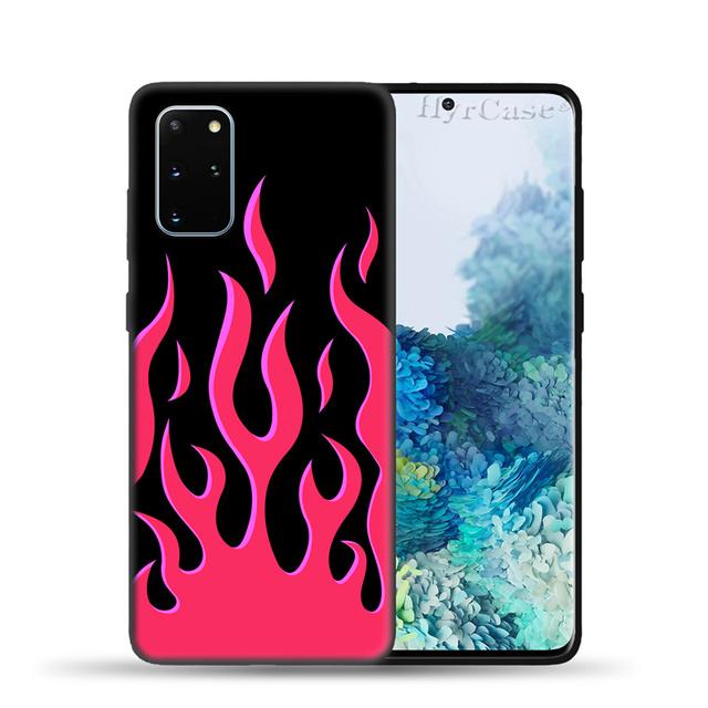 Fire Artistic Flame Silicone Case For Samsung S22 S21 Ultra S20 Fe Plus A53 A73 A52 A72 A51 A71 A22 A12 A32 A50 A33 A13 Cover