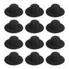 [PATIKIL] 4-inch Mini Formal Hats, 12pcs, Miniature Doll Top Hats, Craft Hair Accessories, for Doll Snowman, Black