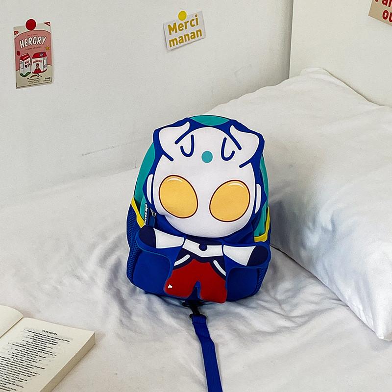Pattern Ultraman Children Cartoon Backpack With Lightweight Breathable Schoolbag Style A