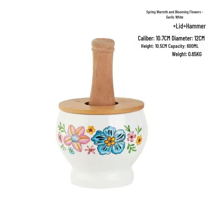 Ceramic Garlic Mortar and Pestle