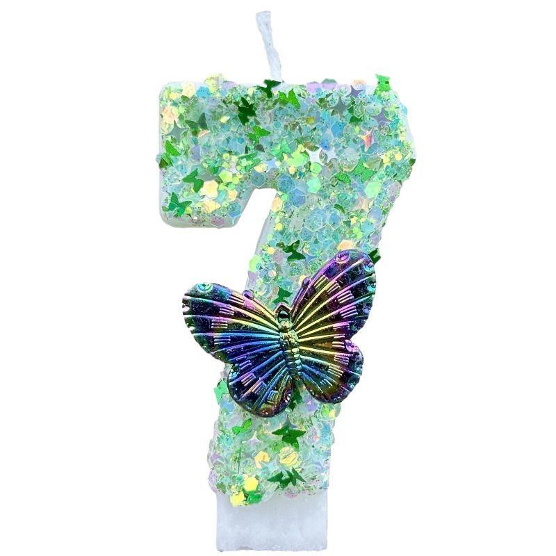 Shein Creative Digital Birthday Candle Cake Party Decoration Birthday Candle Butterfly