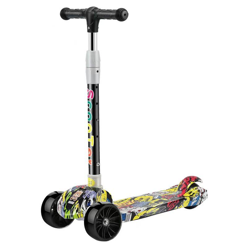 Foldable Children's Scooter with Music & Lights for Ages 3-12