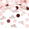 Happy 50th Birthday Decorations Rose Gold for Women,50 and Fabulous Round Table Confetti, Female Birthday/Wedding Anniversary Table Scatter Party