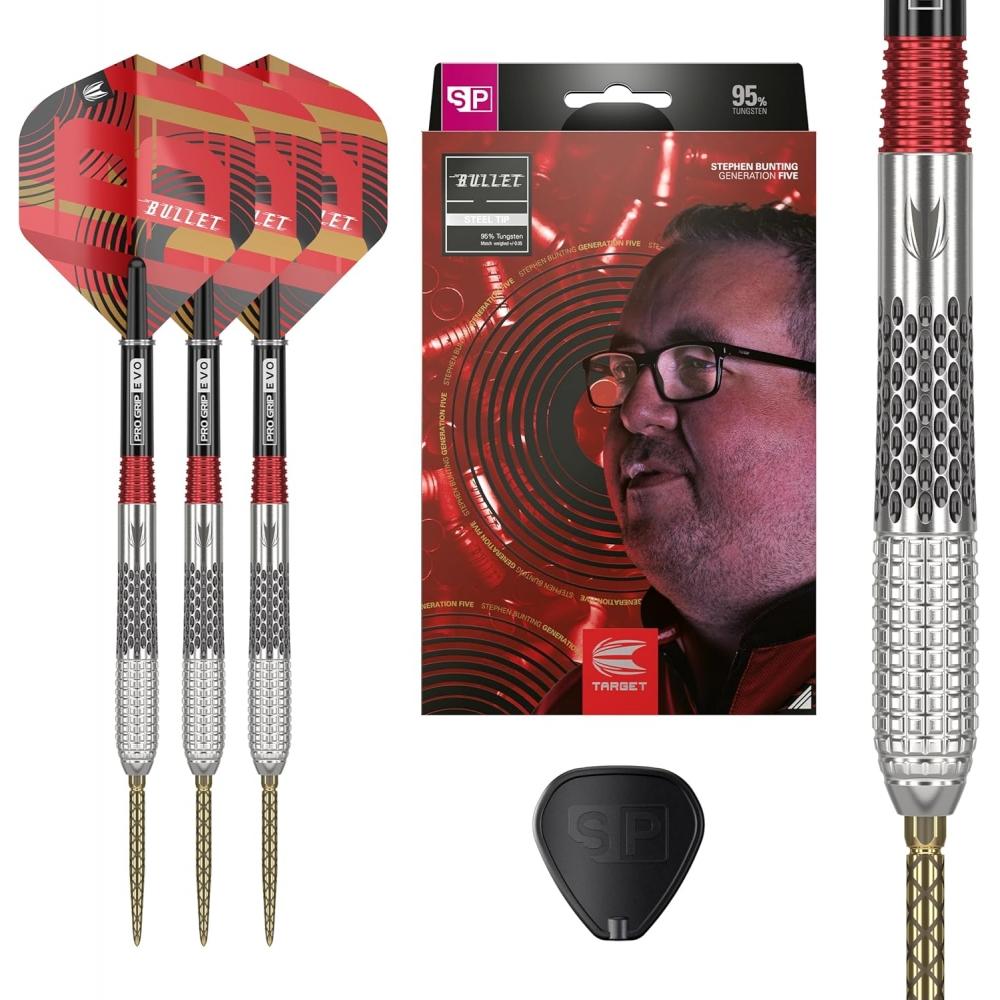 

Target Darts Stephen Bunting G5 95 Tungsten Dart Set Steel Tip Swiss Point D