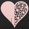 50pcs Heart Shape Wedding Hollow Name Place Cards For Wine Glass Table Decoration(White)