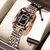 Luminous Calendar Stainless Steel Ultra-Thin Square Watch Fashion Trend Leisure Easy Korean Luxury Ladies Quartz Wristwatch