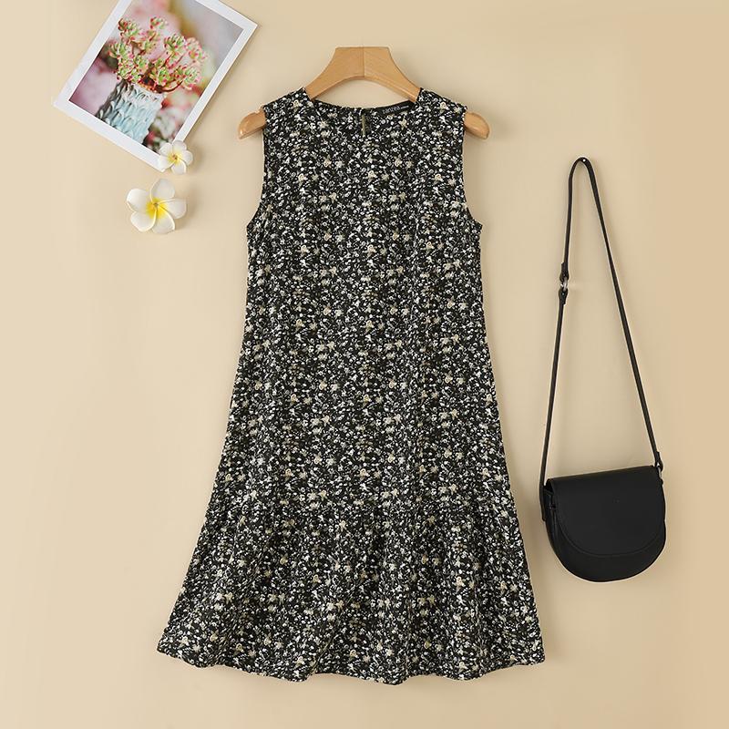 ZANZEA Women Casual Floral Print Sleeveless Dress