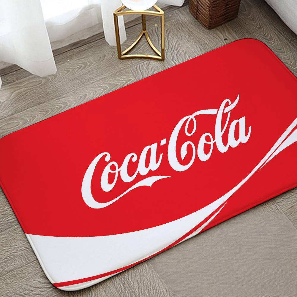 C-Coca C-Cola Fußmatte Badezimmer Saugfähige Matte Einfache Tür Schmutzabweisende Matte Hausküchenmatte Fußmatte Eingangsbereich Matte