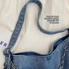Large Capacity Women's Chain Crossbody Bag Korean Style Satchel Bag Denim Shoulder Bag  Travel