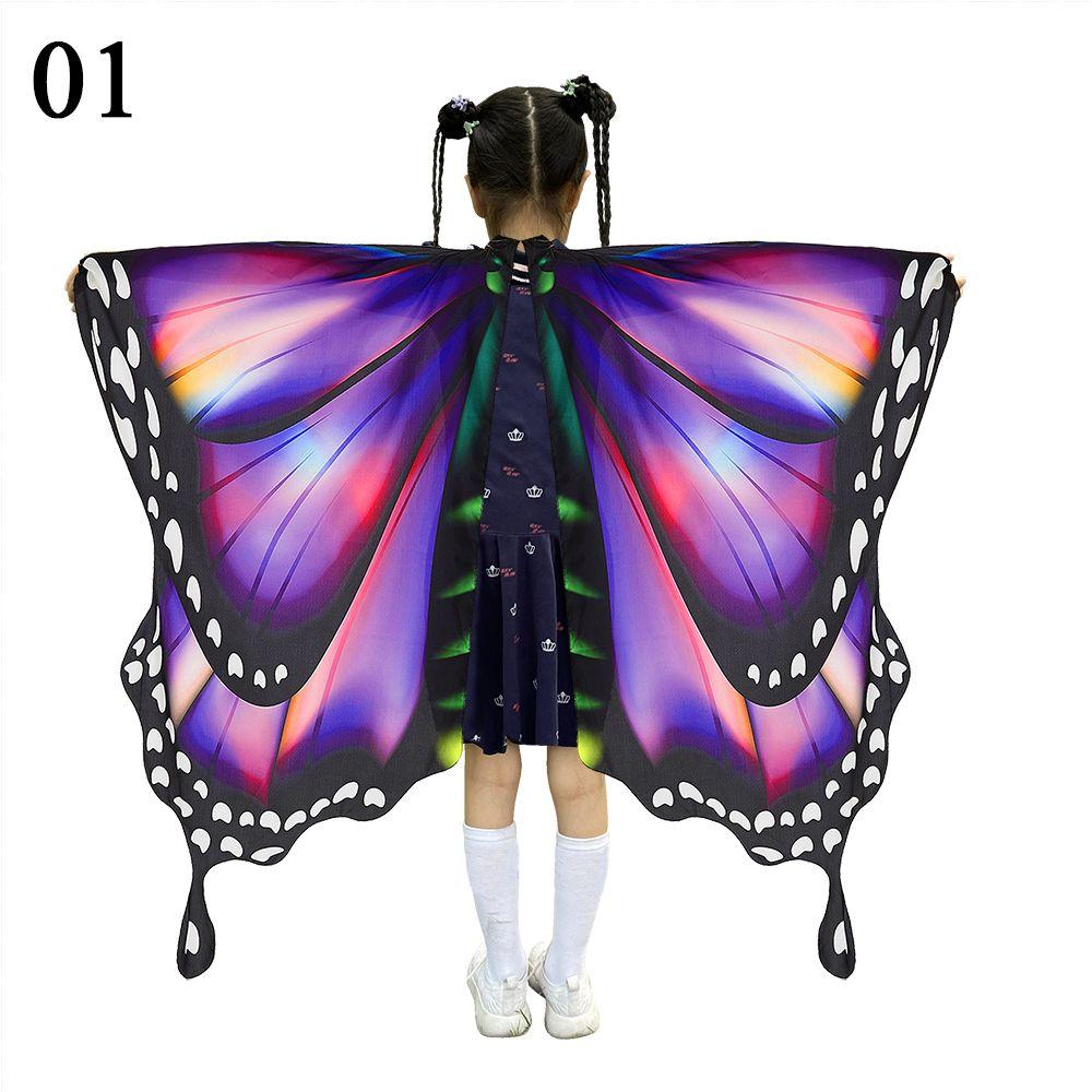 Cosplay Halloween Kostüm Partyrequisite Schmetterlingsumhang Schmetterlingsflügel Schal Mädchen Umhang Kinder Cape