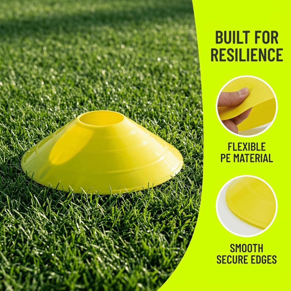 20PCS Stackable Training Cones PE Soccer Cones Multi Color Agility Discs Field Marking