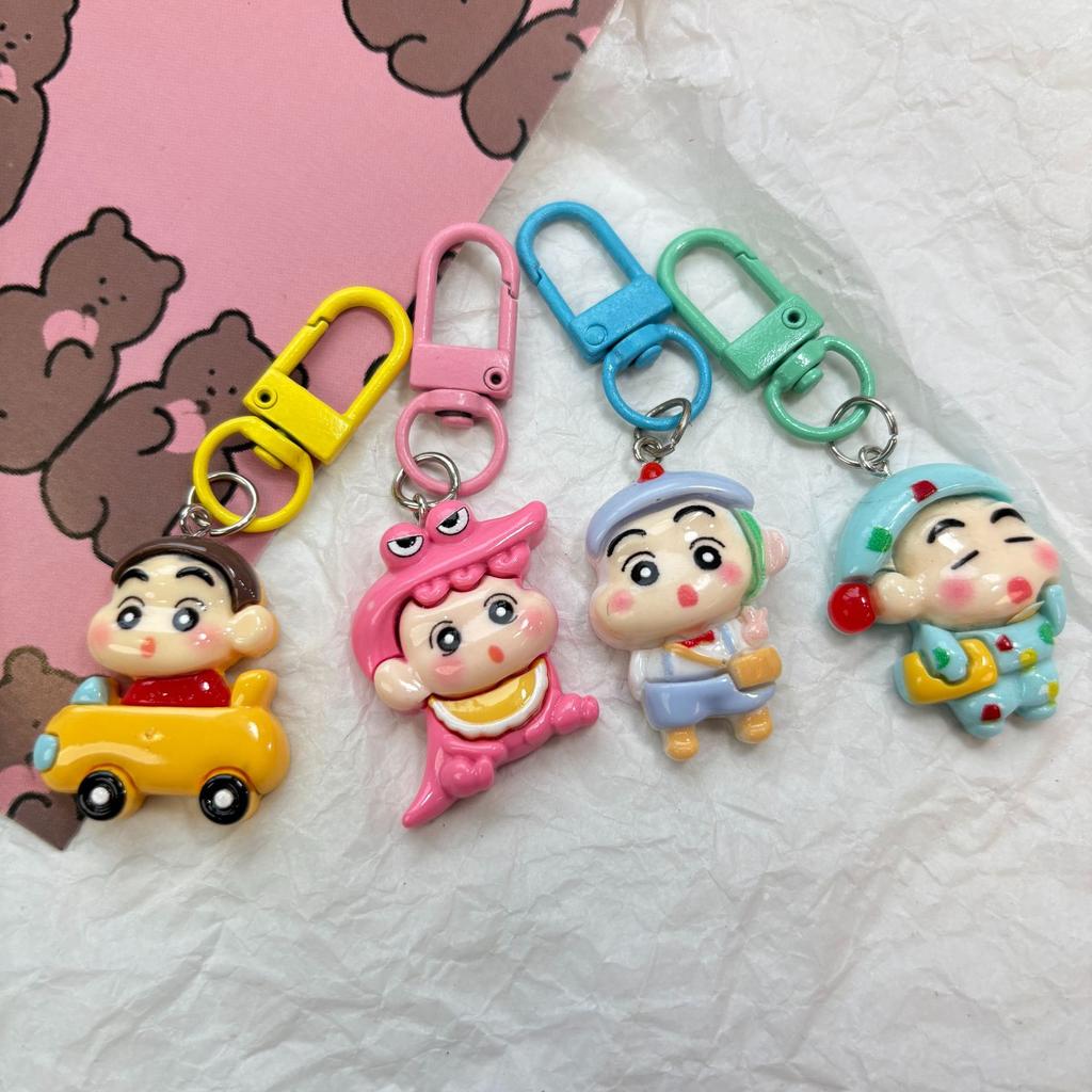 Crayon New Shin-Chan Key Chain Bag Pendant Decorative Jewelry Keychain Cute Mini Model Key Chain Accessories Toy Gift