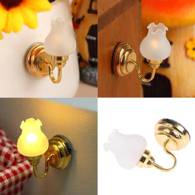 1:12 Dollhouses Living Room Wall Sconce Kid LED Wall Lamp Toy Furniture House Lamp Dollhouses Furniture for Girl