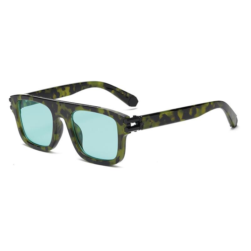 Retro box black frame sunglasses outdoor travel UV protection trend sunglasses versatile decorative sunshade glasses