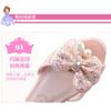 New Korean-style high-heeled girls' sandals, fashionable children's shoes with bows and sequins, Frozen princess shoes