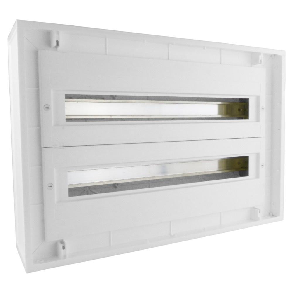Rozdzielnica Podtynkowa 48 Modułowa 2-Rzędowa Ip54 Drzwi Aluminiowe