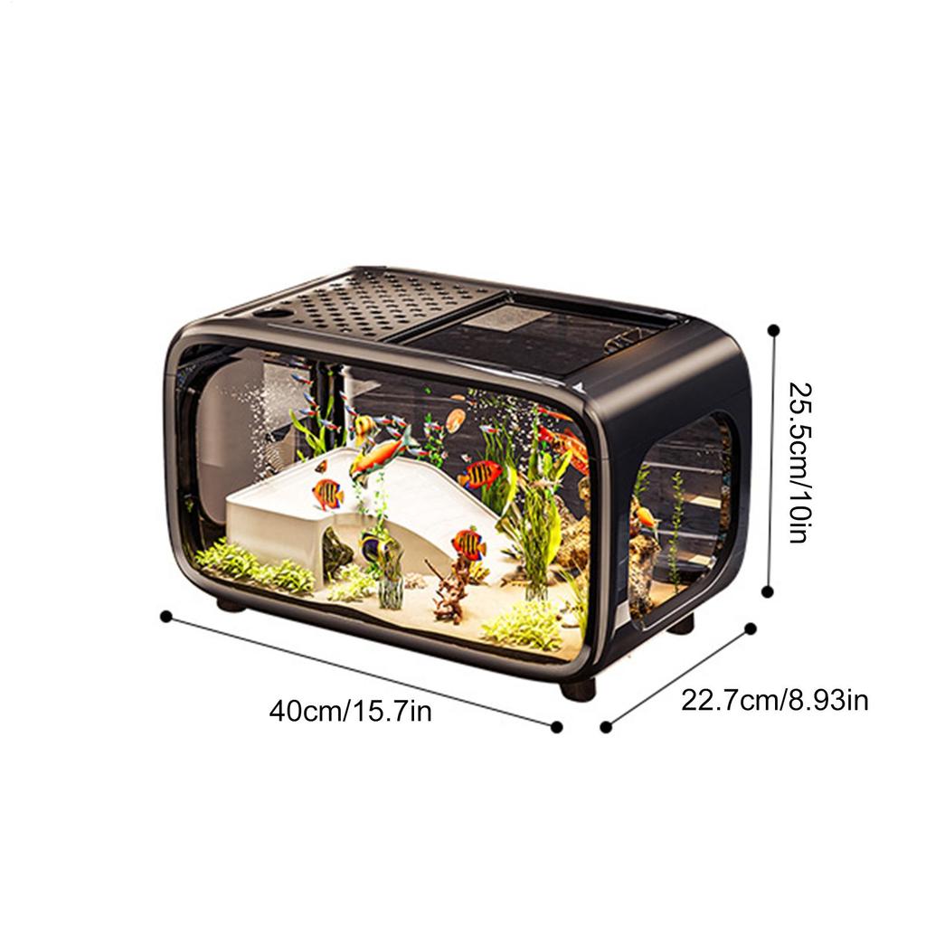Aquário Acrílico Transparente Aquário Resistente a Quedas Tanque Hidropônico Decoração de Casa e Paisagem Ornamental Tanque de Tartaruga