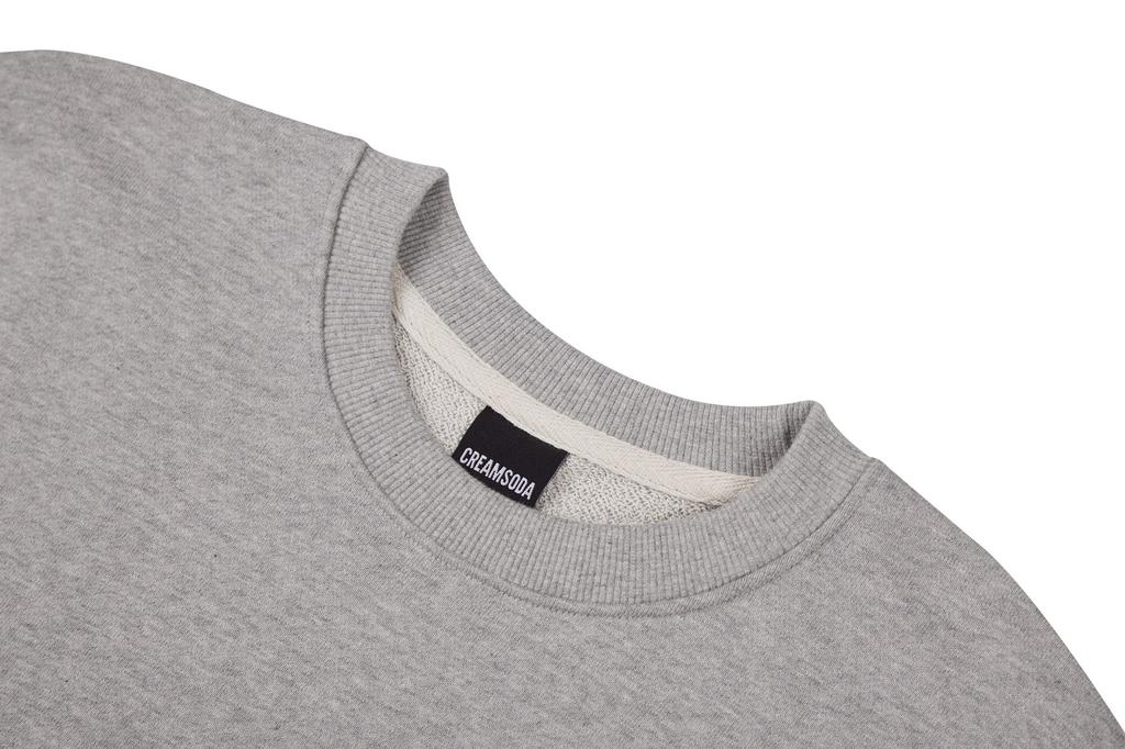 CREAM SODA LAB Human Highlight Fire Sweatshirt Gray Red