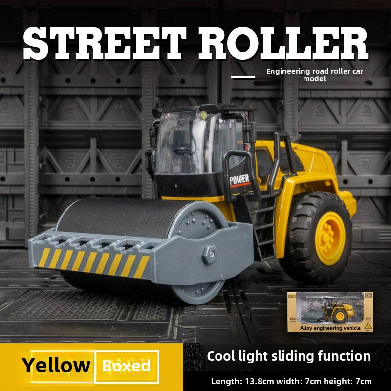 Car Cube 6103A Alloy Engineering Toy: Road Roller, Snowplow, Bulldozer, and Forklift