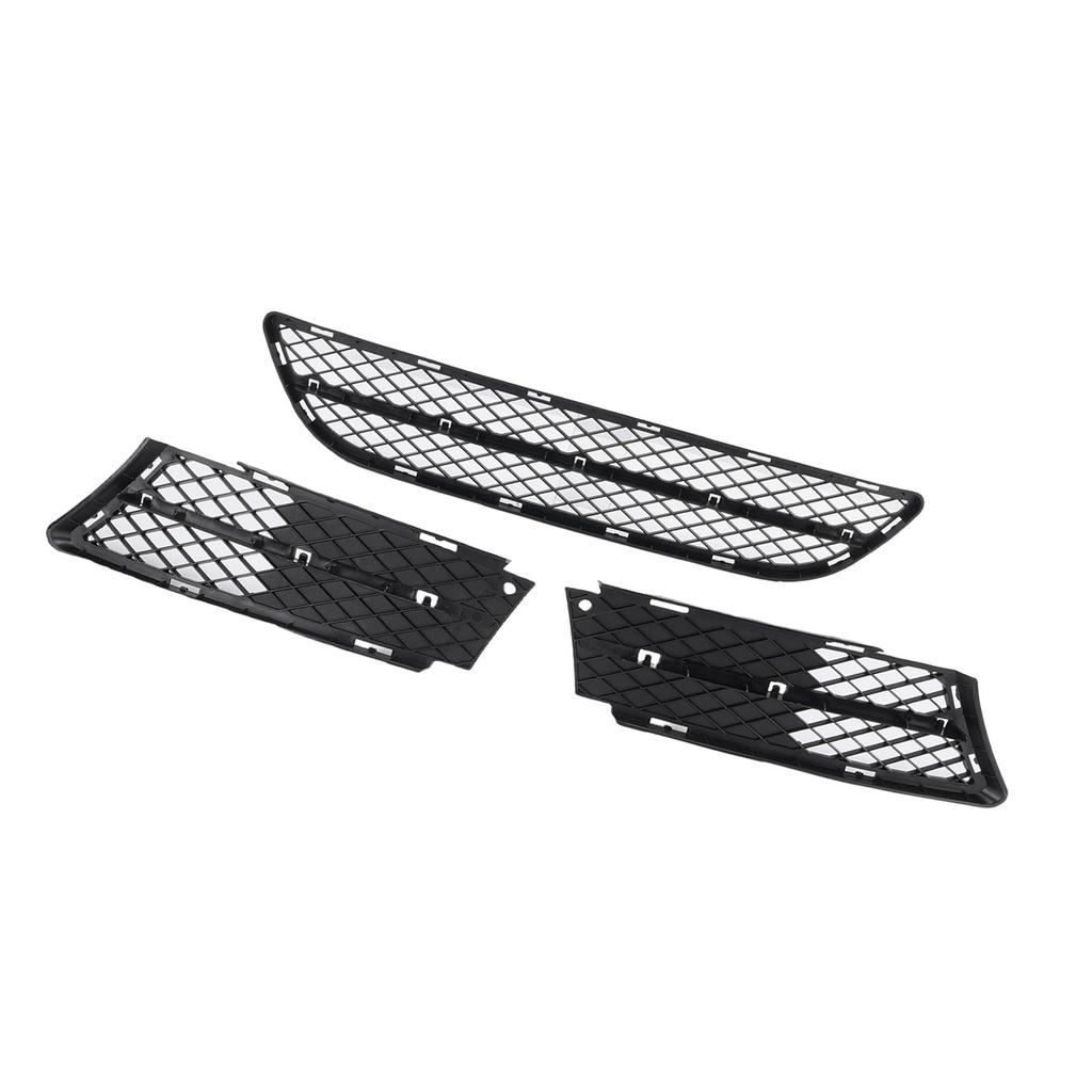 Front Lower Bumper Grille Set 51117134081 Left Right Side Fog Light Grille Cover Replacement for 3 Series E90 E91 Sedan