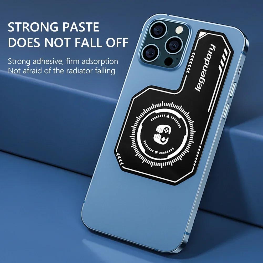 Magnetic Phone Heat Spreader Back Sticker Heat Sink Heat Spreader Sticker for Smartphone Game Heat Dissipation Fan Accessories