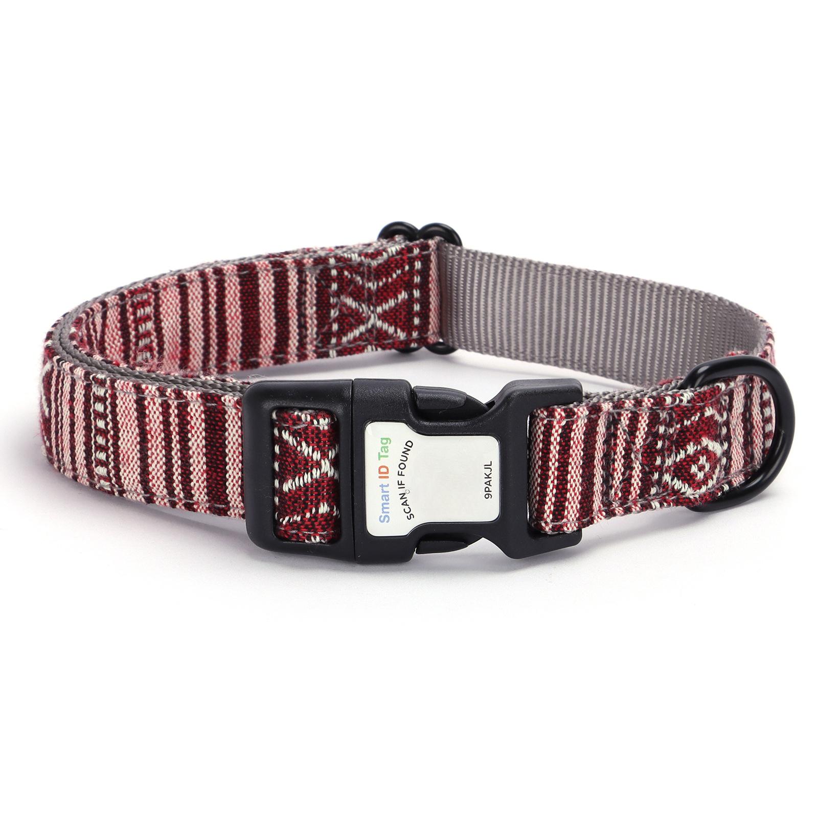 

Пассивный ошейник для собак Pet Ethnic Style Anti Lost из нейлона S Code 1.5 * 40CM кларет