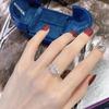 Women's Waterdrop Adjustable Open Ring - Elegant Micro-Paved Diamond Design, Light Luxury Style.
