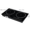 200-2200W Induction Hob Cooker 2 Stove Electric Induction Hob With Ultra-thin Body 8 Levels Temperature Control Black 27.6"" * 15.7"" * 3""