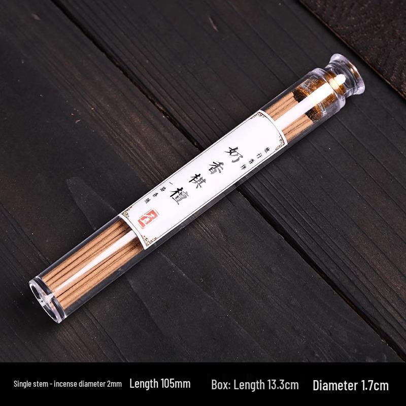 Portable 10.5cm Natural Agarwood & Pear Wood Incense Sticks with Sandalwood Box - Long-lasting Fragrance