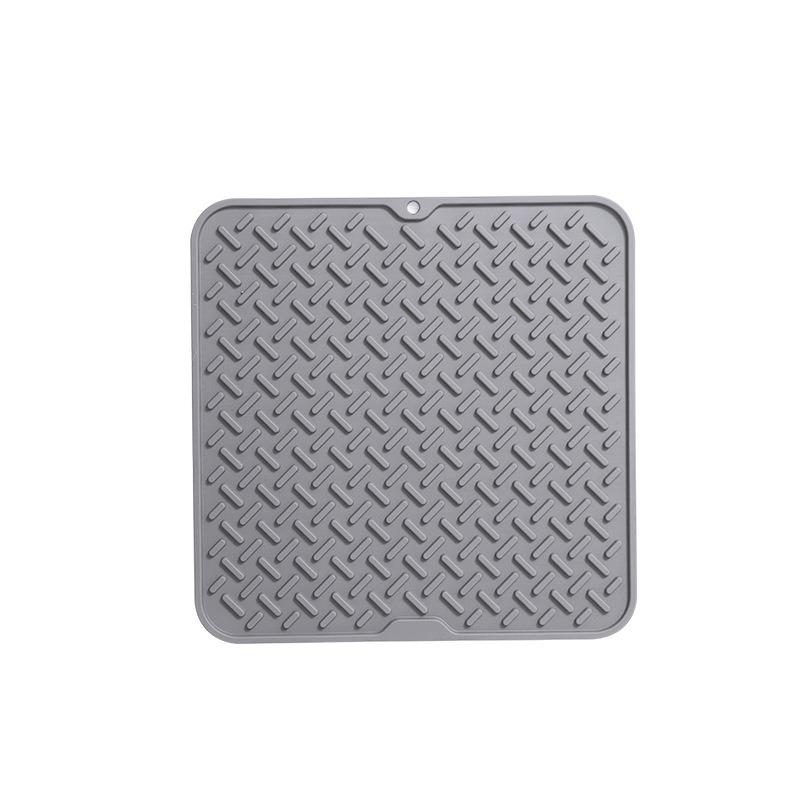 Silicone Hollow Drainage Heat Insulation Mat Square Sink Mat for Kitchen Sink Bottom Anti-scratch Anti-drop