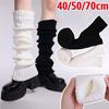 Lolita Leg Warmers Socks Female Knitted Warm Foot Cover White Black Warmer Lady Autumn Winter Crochet Sock Boot Cuffs