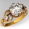 Luxurious Design, Round Cubic Zirconia Ring, European and American Style, Unique and Trendy, Niche Design, Fashionable and Lightweight Luxury Ring