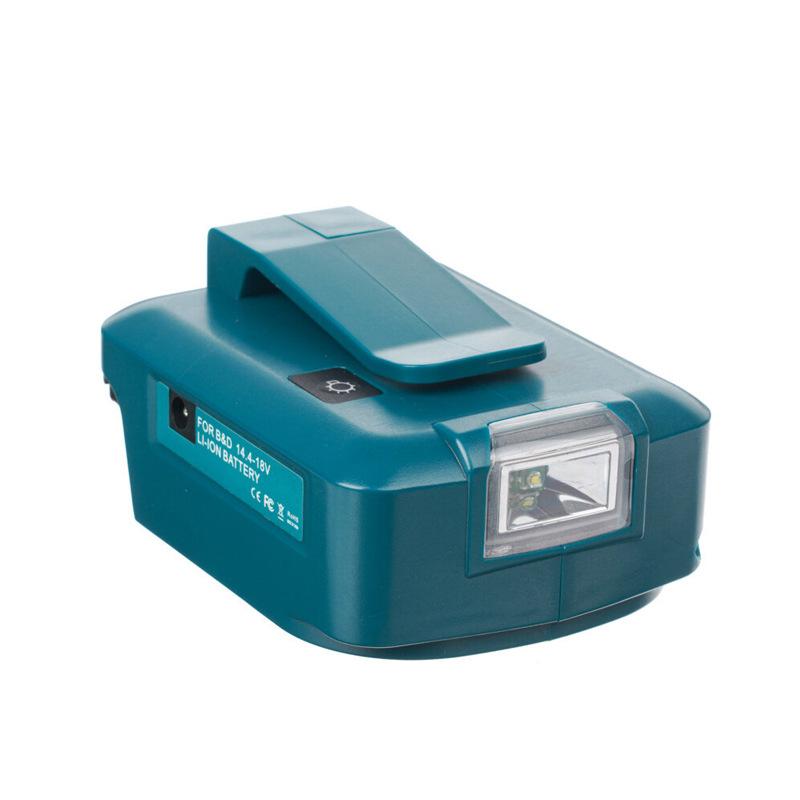 1 Pcs For  14.4V 18V Li-Ion Battery Bl1430 Bl1830 Adapter Led Light Working Lamp Usb Mobile Phone Charger