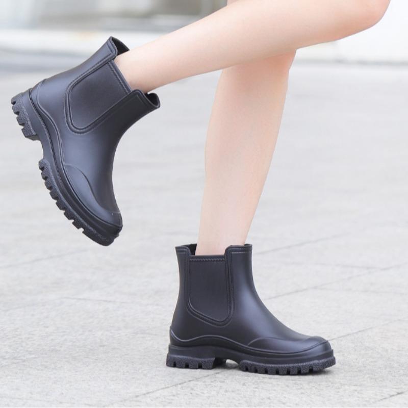 Women's Fashion British Style Waterproof Rain Boots