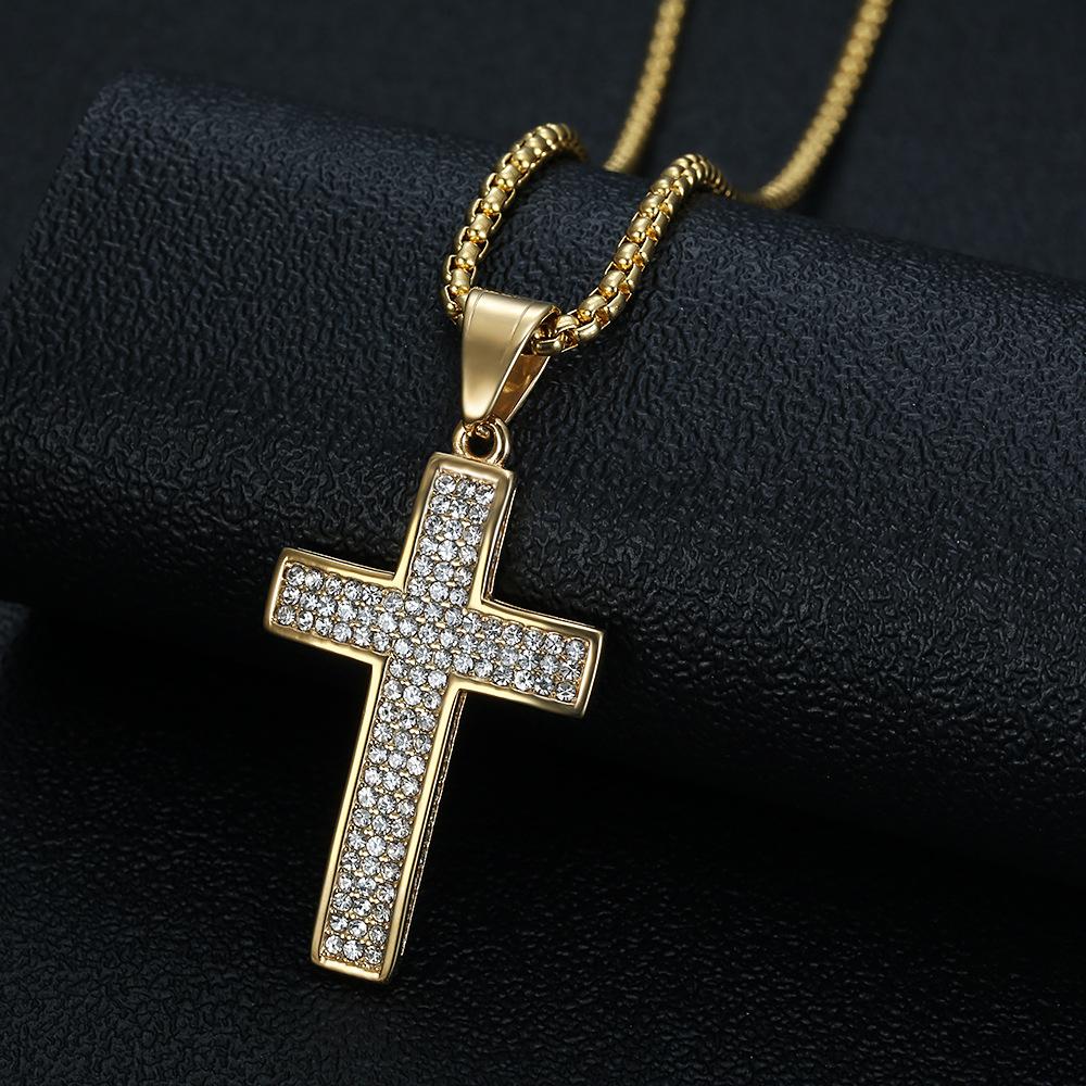 2026 Schmuck Mode Trend Eingelegter Zirkon Herren Exquisiter Schmuck Halskette Zubehör Personalisiertes Kreuz