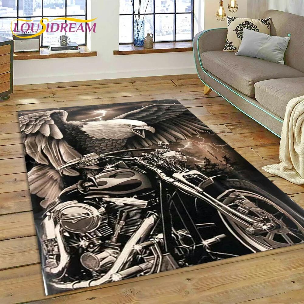 27 Style Harley-y Motorcycle Logo Rug Carpet for Living Room Bedroom Home Decor,floor Mat Non-slip for Sofa Doormat Gift Kids