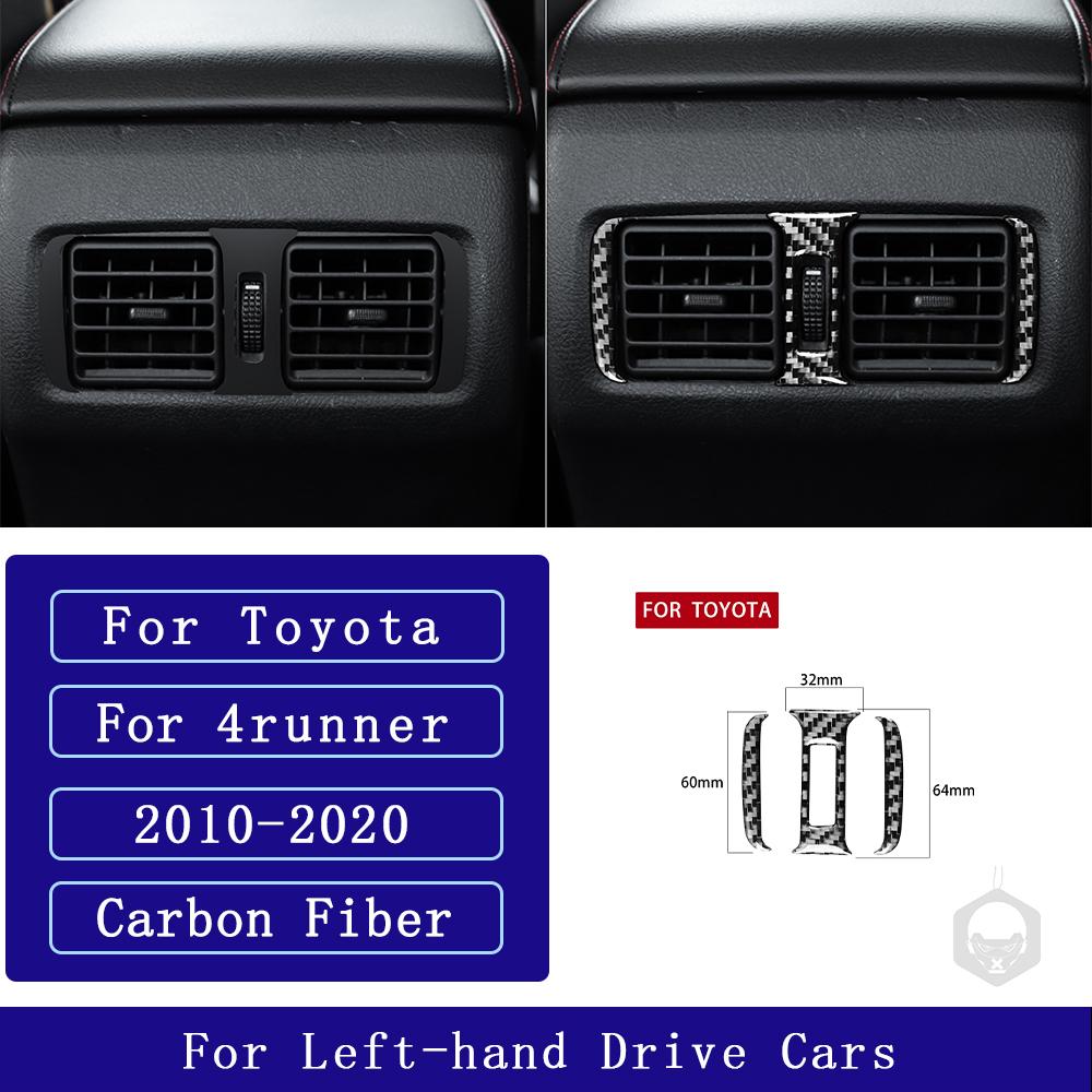 For Toyota 4runner 2010- Carbon Fiber Rear Central Air Vent Control Panel Cover Car Accessories Interior Decorative Stickers