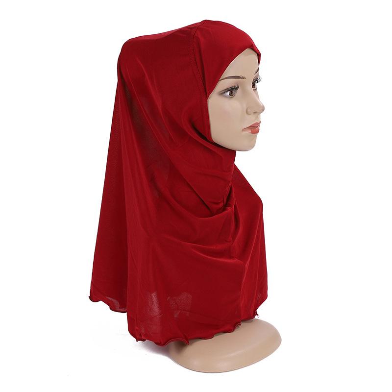 Ramadan Hijabs Scarf for Kids Girl 7 To 12 Years Old Muslim Islamic Shawls Soft Stretch Headscarf Malaysia Girl Children Hijabs