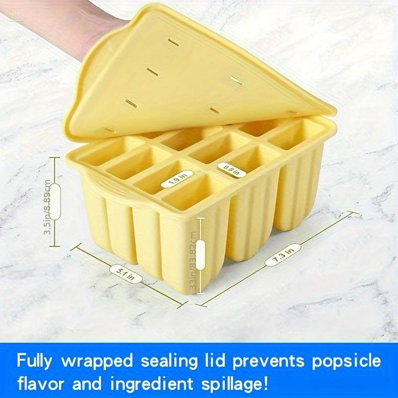 1pc Silicone Ice Pop Maker Mold with Non-Stick Easy Pull Lever , Central Lever Release System , Heavy Duty Silicone Freezer Safe Ice Cream