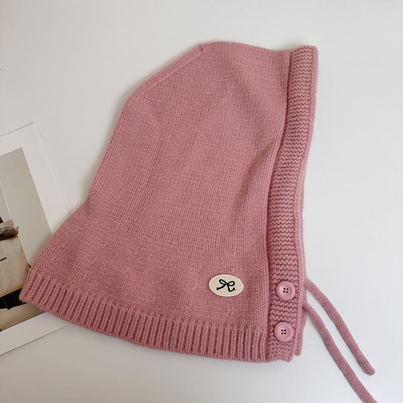 Balaclava Hat Women's Winter Korean Warm Hat Scarf Scarf Integrated Couple Ear Protection Shawl Knitted Hat