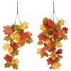 Simulated Maple Leaf Vine Wall Hanging Autumn Party Wall Hanging Rattan Harvest Festival Halloween Leaf Rattan Maple Decor