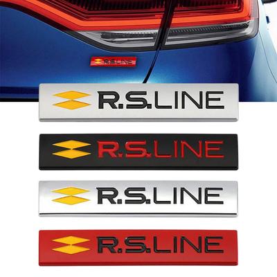 3d Metal Letters Logo RS Line Sticker Car Rear Trunk Badge Label For Car RS Line Emblem Decal Accessories