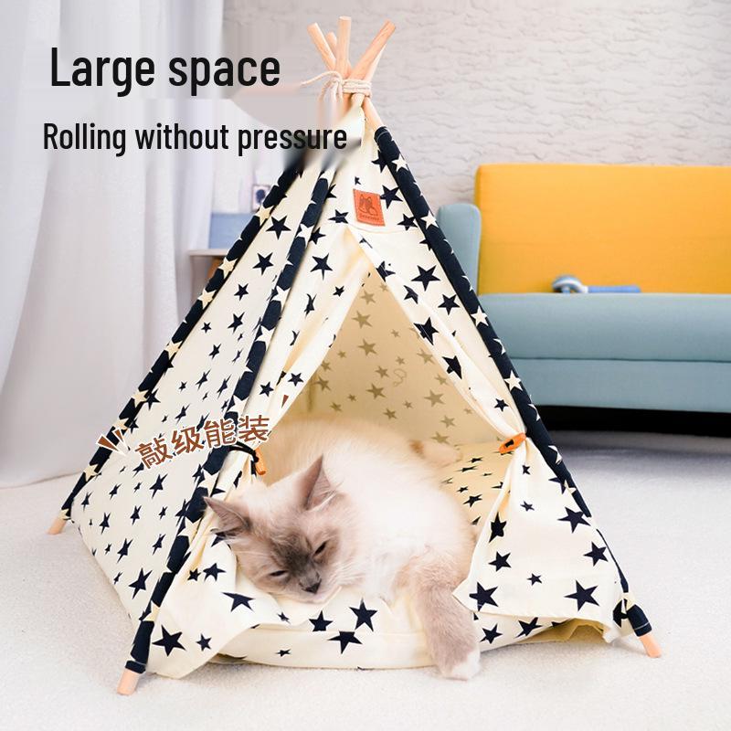 Indian-Style Indoor Pet Tent: All-Season Washable Nest