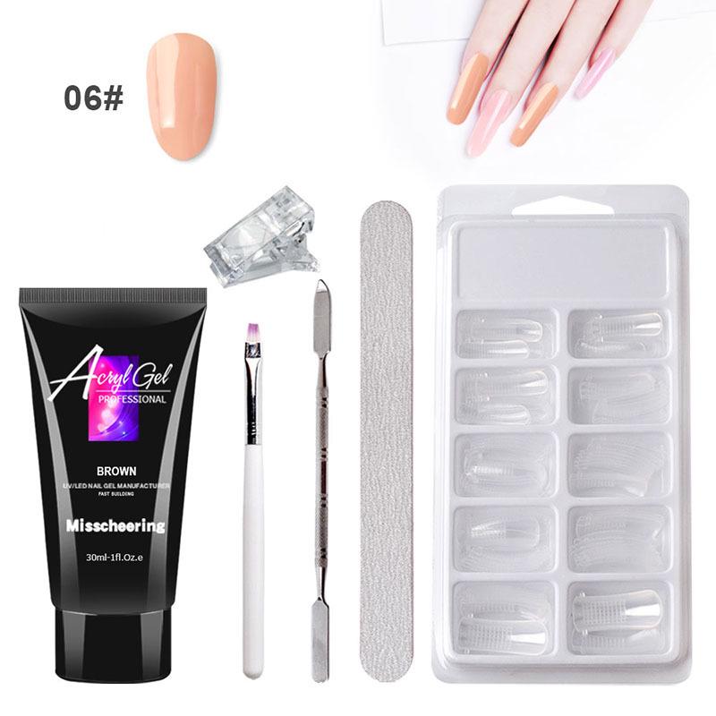 Painless Extension Glue Nail Art Paper Free Tray Quick Extension Crystal Nail Mold Painless Crystal Glue Set