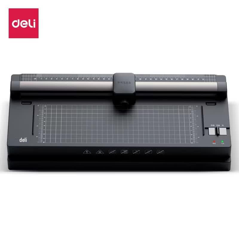 Домашний офисный ламинатор Deli A3/A4 с резаком для бумаги, штекер CN (адаптер в комплекте)